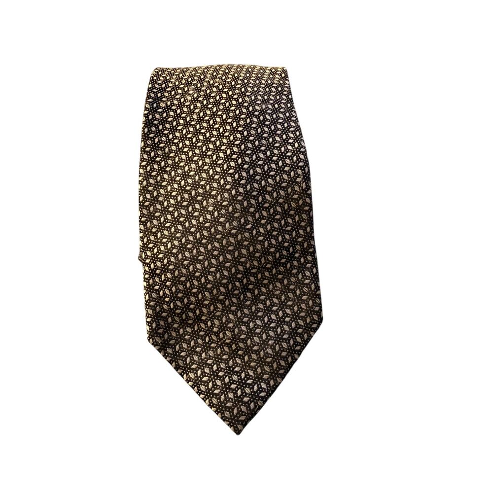 Michael Kors Black White Geometric Silk Tie Mens Designer Necktie